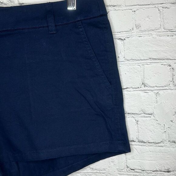 J. Crew Womens Navy Blue Chino Cotton Shorts size 8 Style H5616 - Picture 2 of 6